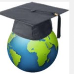 Globe with mortarboard